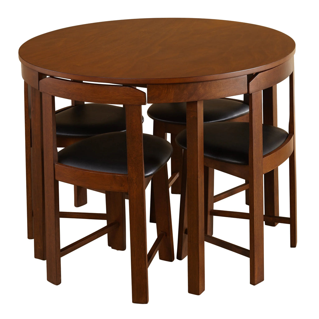Set da pranzo compatto rotondo Harrisburg Tobey da 5 pezzi