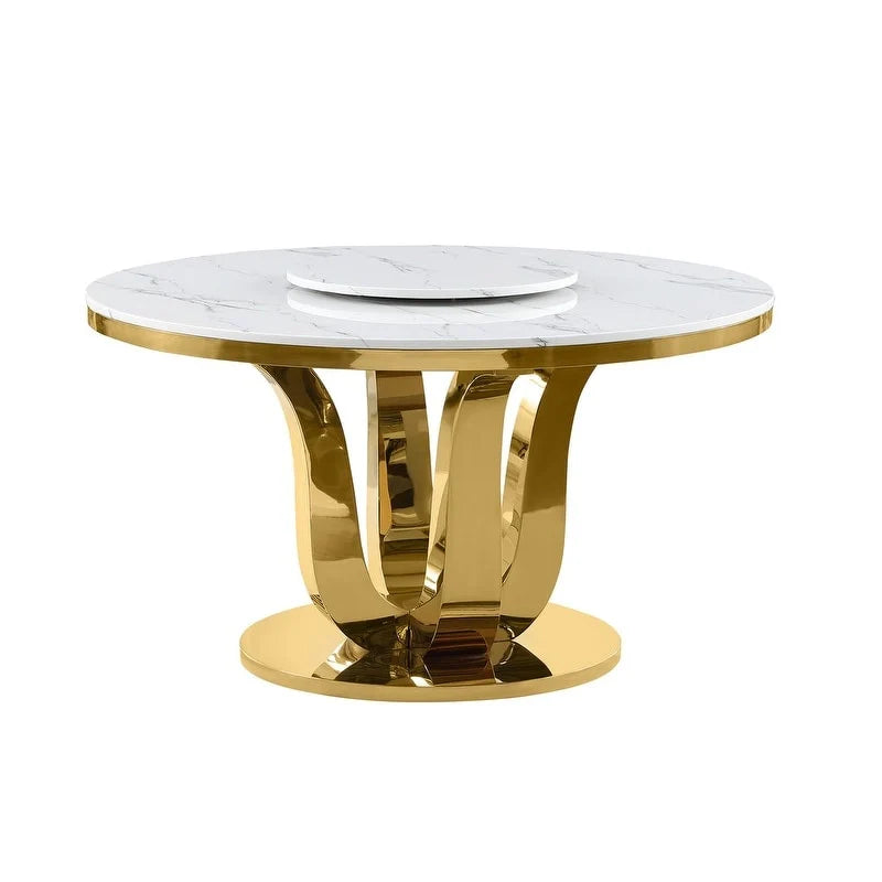 Best Quality Furniture D325-SC324-7 5 darabos kerek étkezőgarnitúra