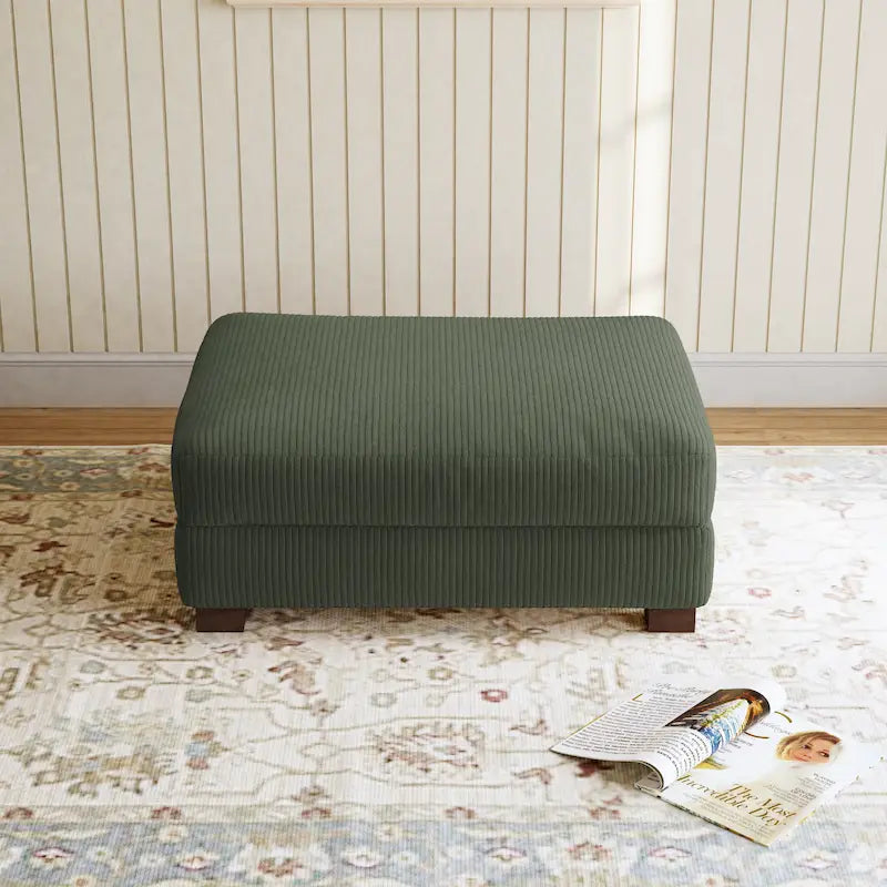 Pouf d’appoint moderne surdimensionné en tissu côtelé