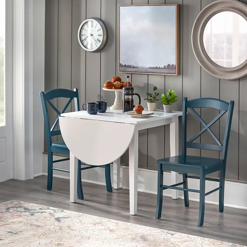 Simple Living Country Cottage 3-teiliges Esszimmer-Set mit Klapptisch