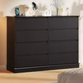 Armoire de rangement à 8 tiroirs, commode avec tiroirs profonds, grand placard à dessus large pour salon, couloir, chambre d'enfant