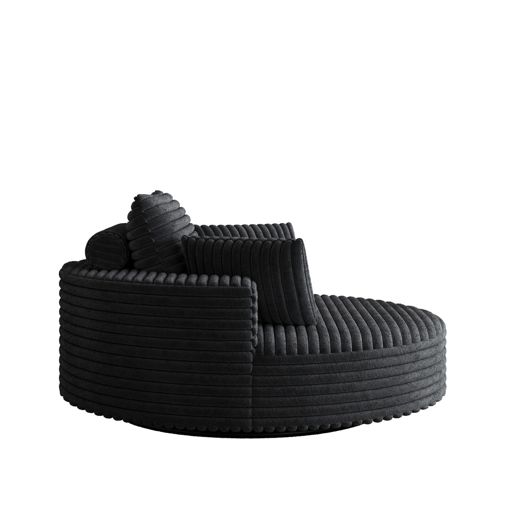 Einzelner Drehstuhl aus Cord-Chenille-Schaumstoff