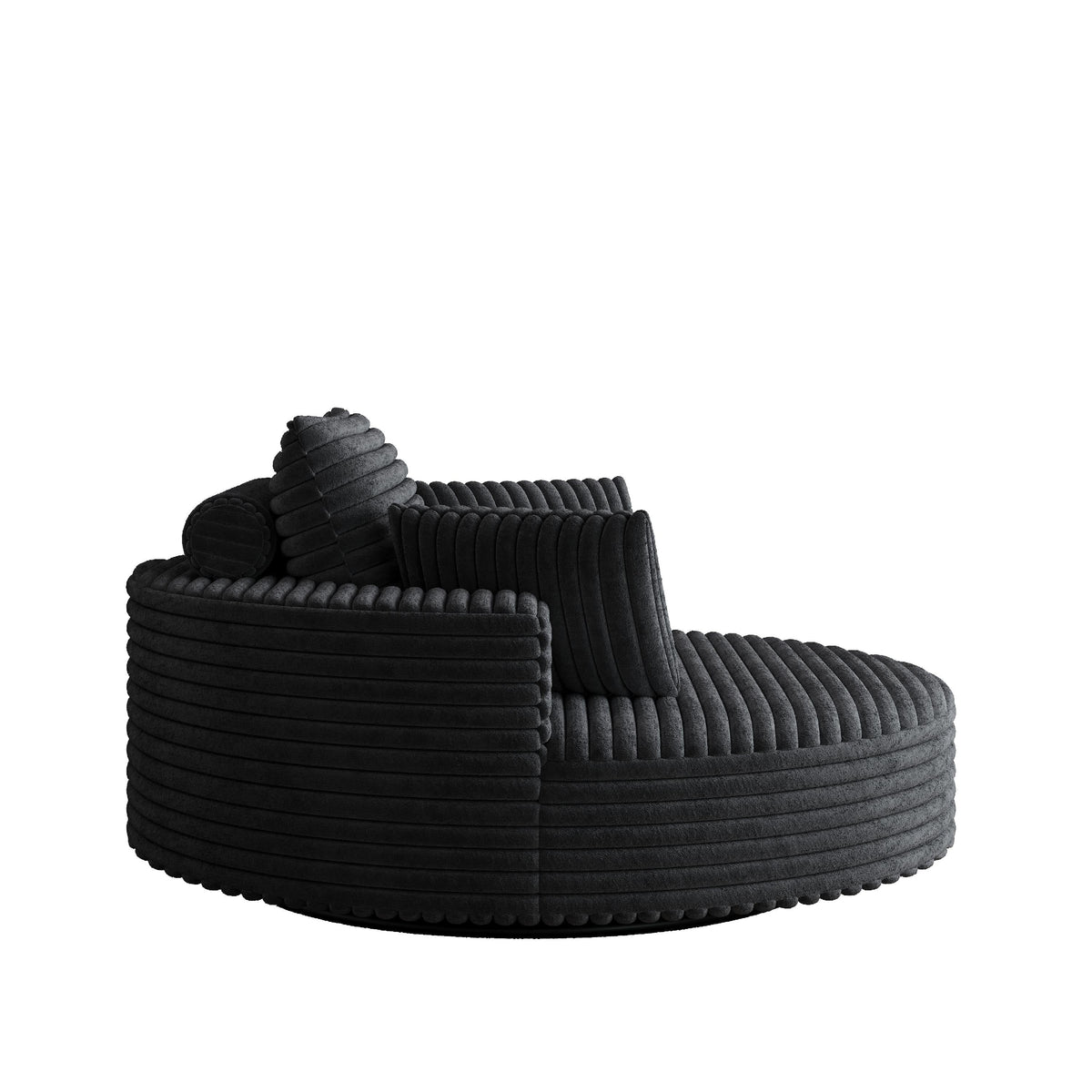 Einzelner Drehstuhl aus Cord-Chenille-Schaumstoff