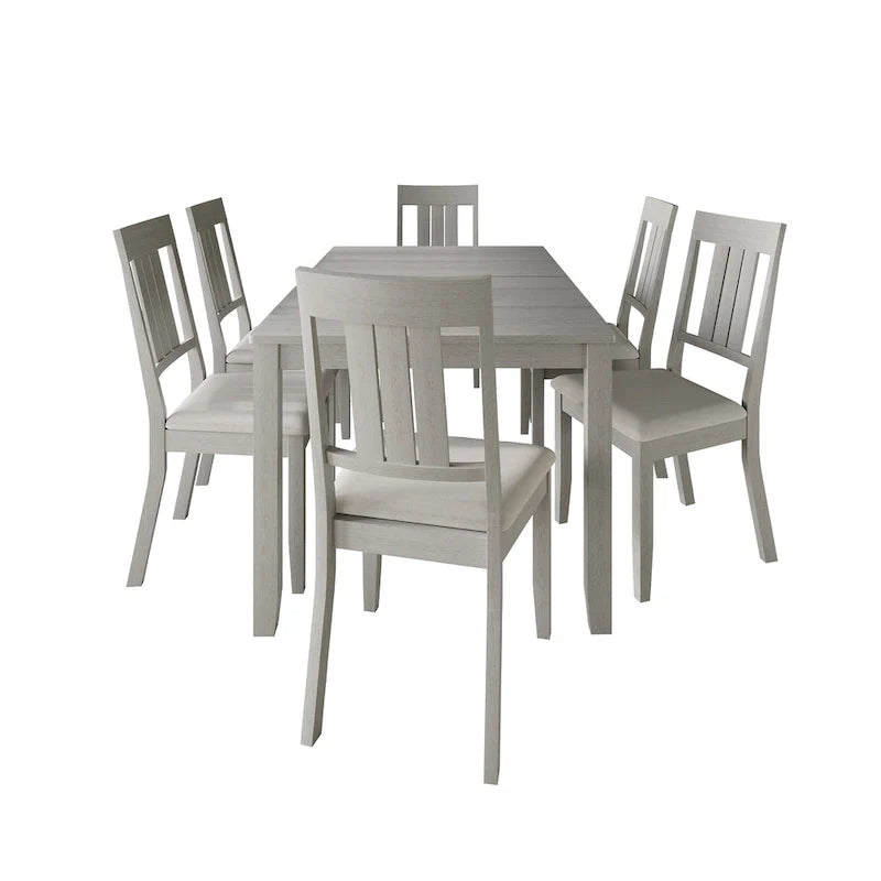Set da pranzo in legno classico CraftPorch da 7 pezzi