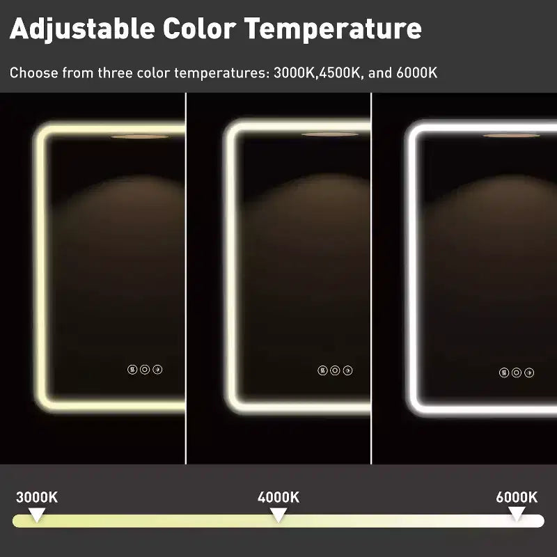 Schwarz/Weiß/Gold LED-Medizinschrank, eine Tür, Anschlag links oder rechts, zum Einbau oder zur Wandmontage