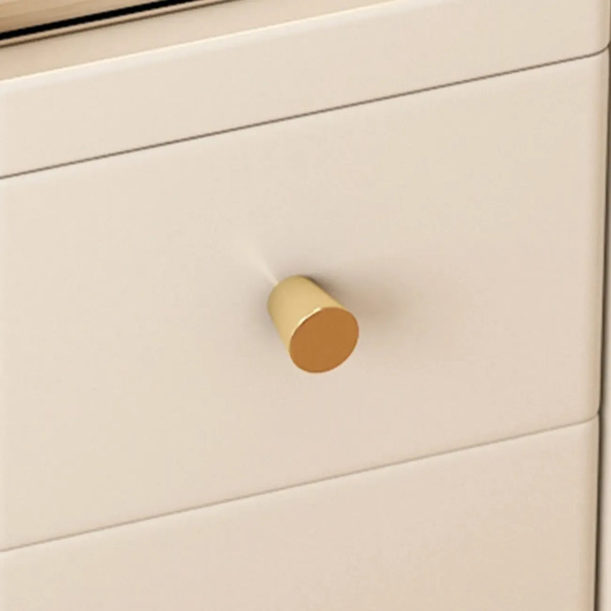 Comodino stretto in legno bianco con 2 ripiani