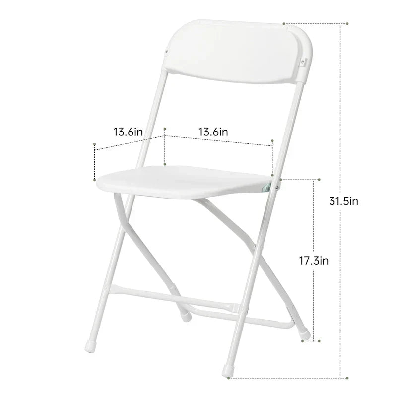 Confezione da 10 sedie pieghevoli in plastica con portata di 350 lb per eventi, ufficio, matrimoni, feste, picnic, cucina e sala da pranzo