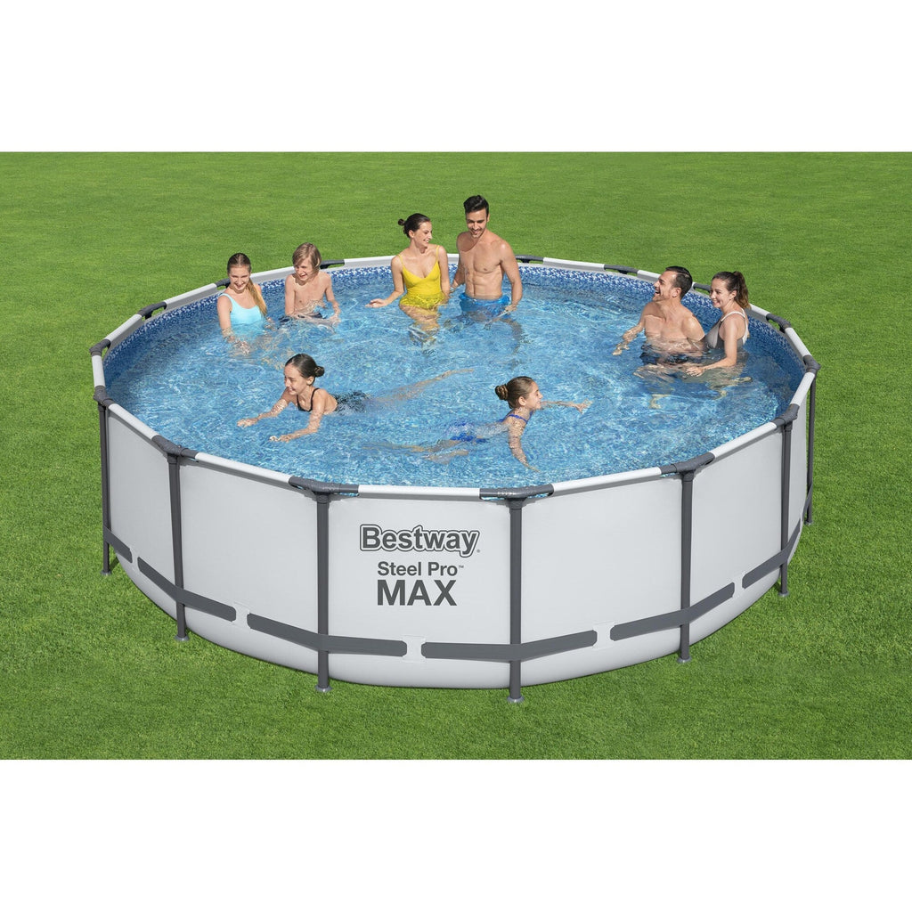 Bestway Steel Pro MAX rond bovengronds zwembad met pomp en afdekzeil