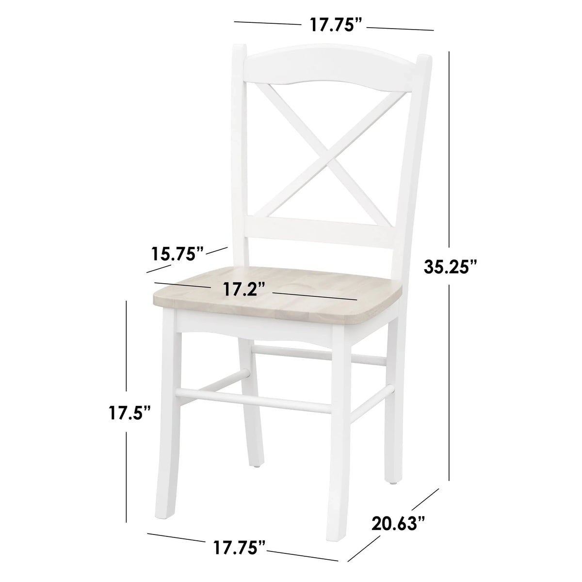Esszimmerstühle im Landhausstil „Country Cottage“ von Simple Living (2er-Set)