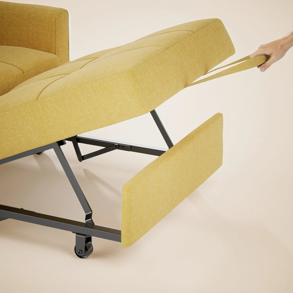 3-in-1-Schlafsofa mit verstellbarer Rückenlehne, ausziehbarer Sessel, umwandelbares Klappbett fürs Wohnzimmer