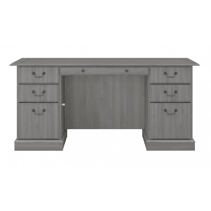 Bush Furniture Saratoga vezetői íróasztal fiókokkal és tárolóhellyel