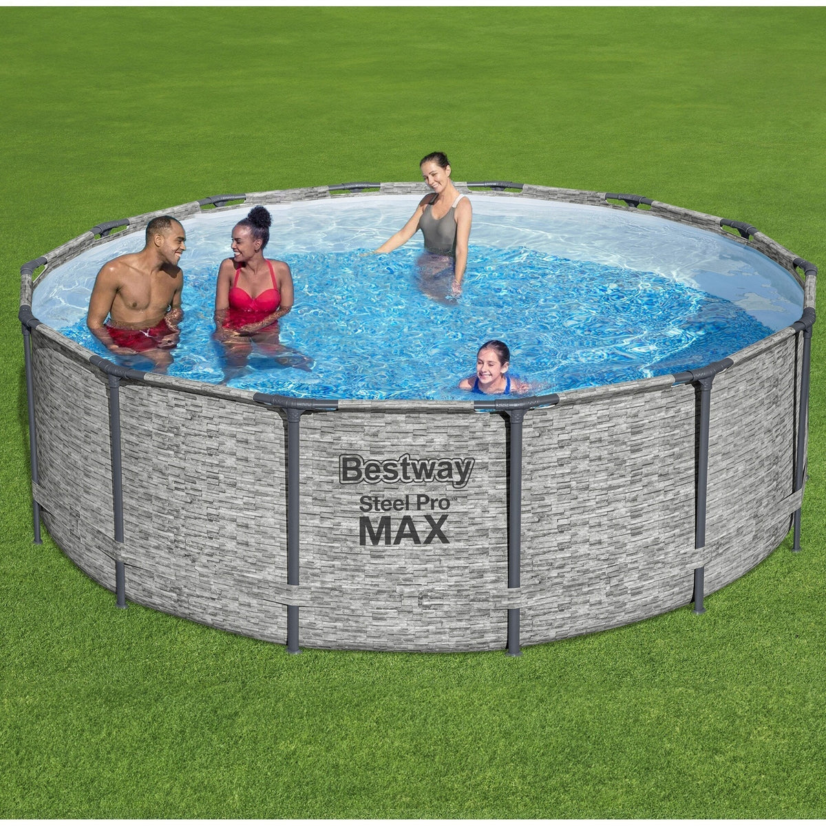 Bestway Steel Pro MAX rond bovengronds zwembad met pomp en afdekzeil
