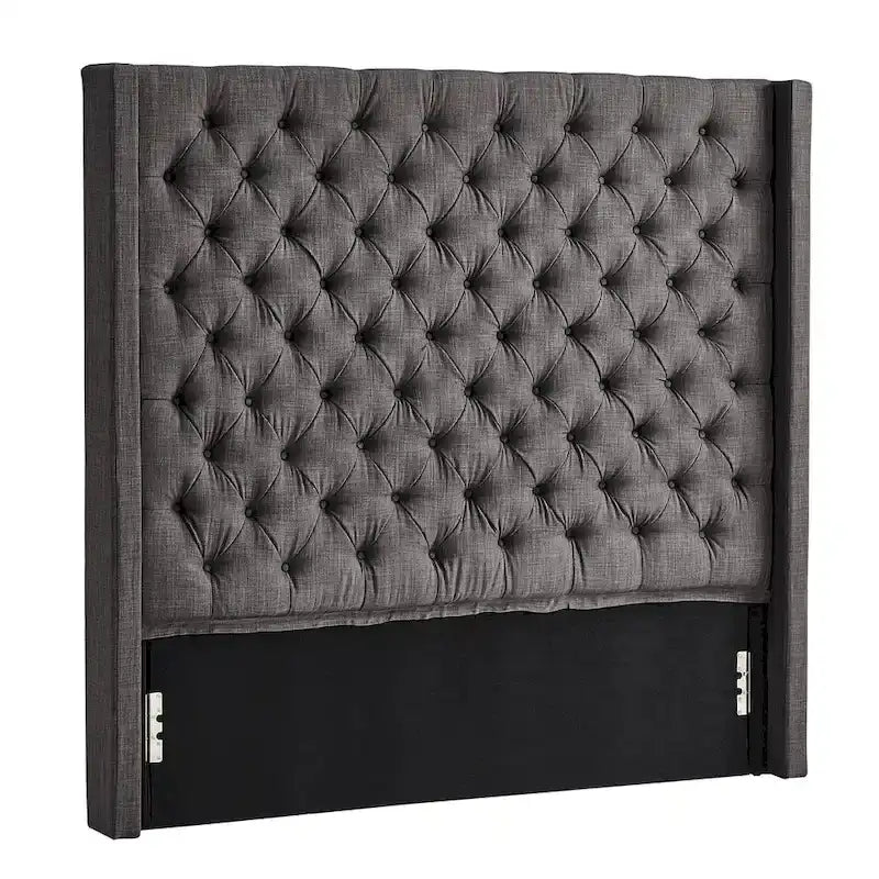Tête de lit capitonnée à boutons, à ailes, Naples uniquement, par iNSPIRE Q Artisan