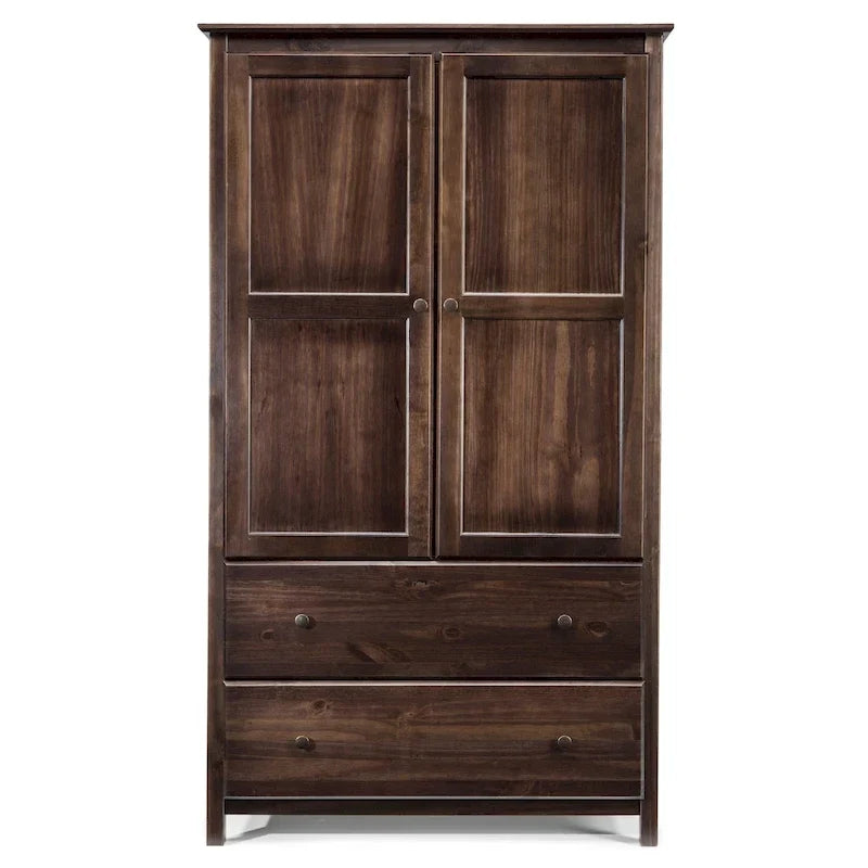Kledingkast van massief hout met 2 deuren - 41x72x22