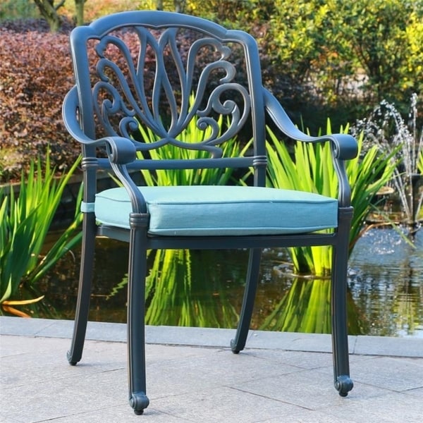 Ensemble repas de 13 pièces en aluminium gris canon de fusil Manasquan par Havenside Home