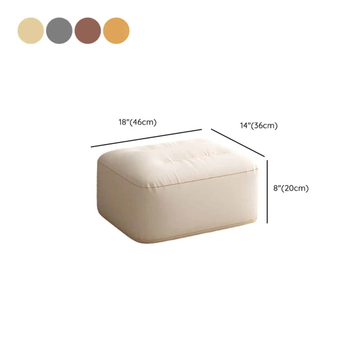 Sedia a dondolo imbottita in stile scandinavo con pouf opzionale