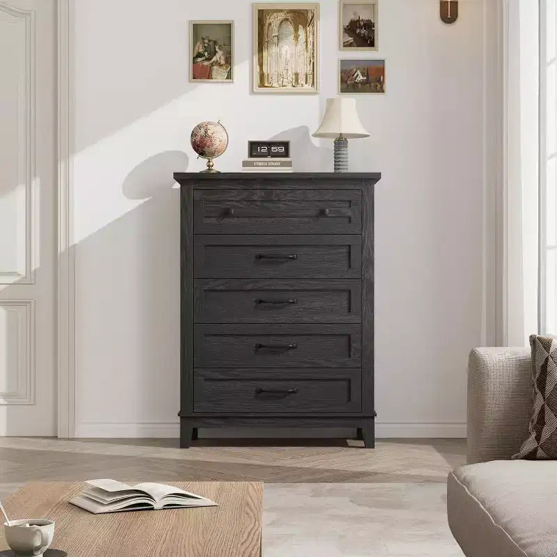41.3 Tall Vertical Dresser - 5-Drawer Freestanding Storage Chest for Bedroom & Living Room