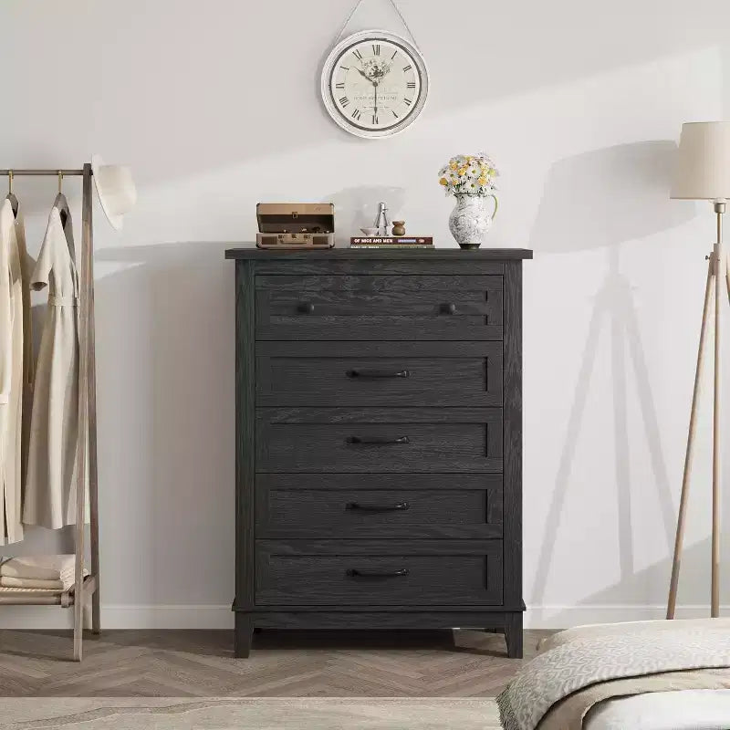 41.3 Tall Vertical Dresser - 5-Drawer Freestanding Storage Chest for Bedroom & Living Room