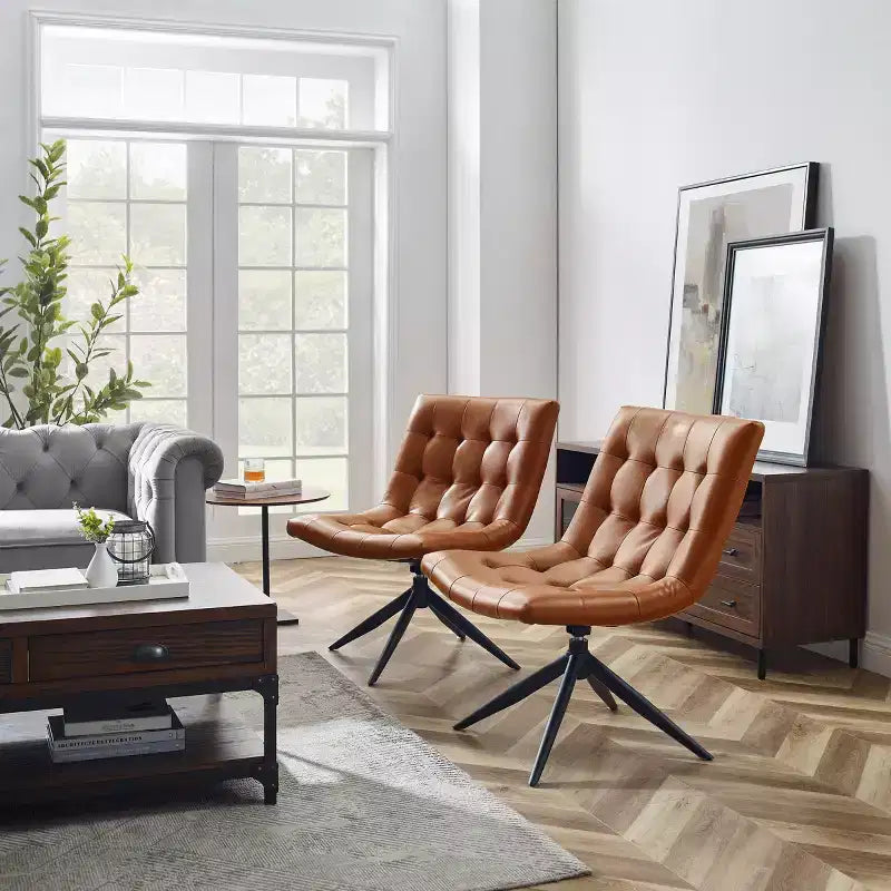Armless Swivel Home Office Chair