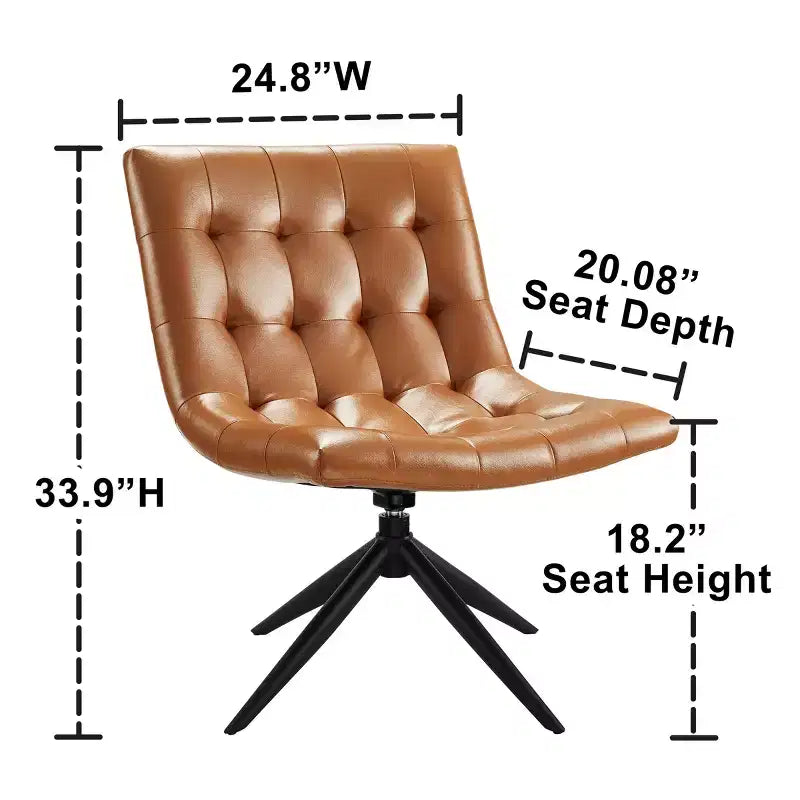 Armless Swivel Home Office Chair