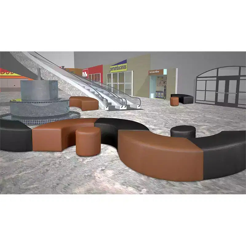 Aurora Curved Ottoman