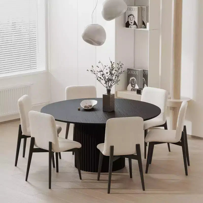 Dining Chair with Natural Wood Legs for Kitchen and Dining Area