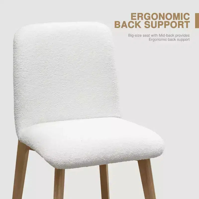 Dining Chair with Natural Wood Legs for Kitchen and Dining Area