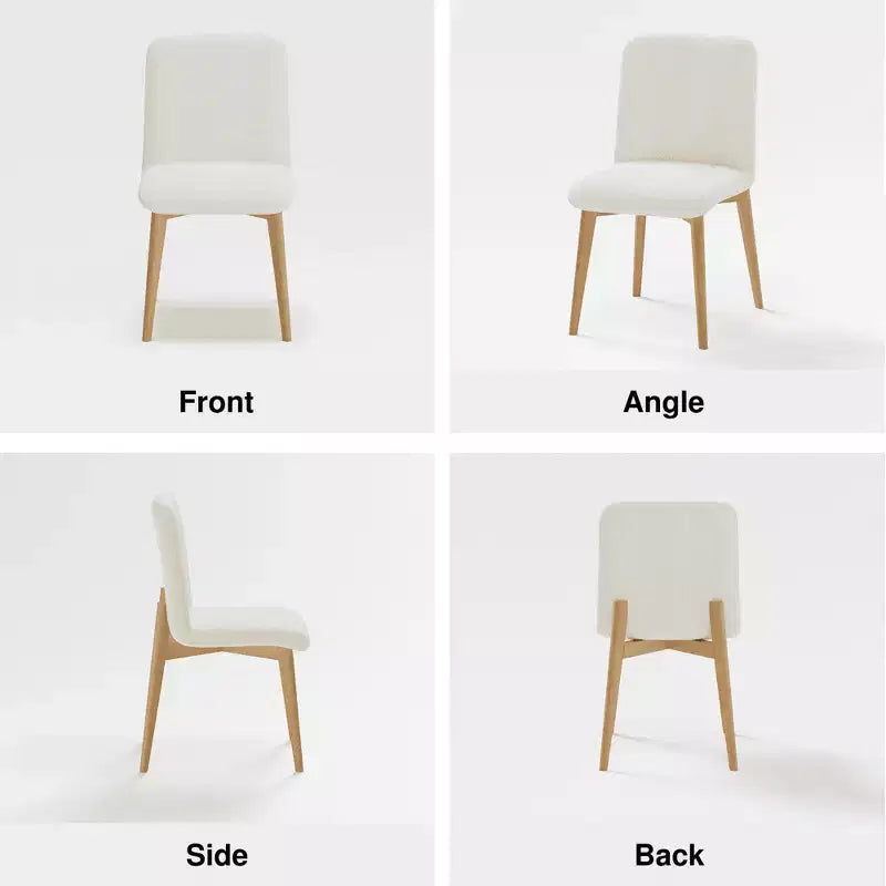 Dining Chair with Natural Wood Legs for Kitchen and Dining Area
