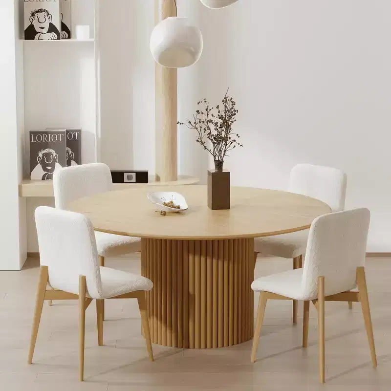 Dining Chair with Natural Wood Legs for Kitchen and Dining Area