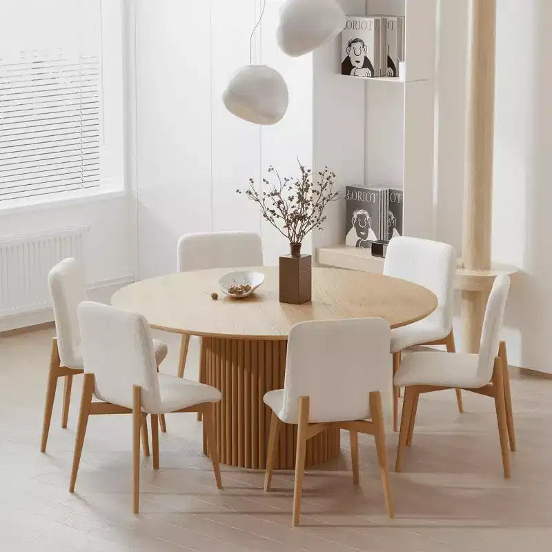 Dining Chair with Natural Wood Legs for Kitchen and Dining Area