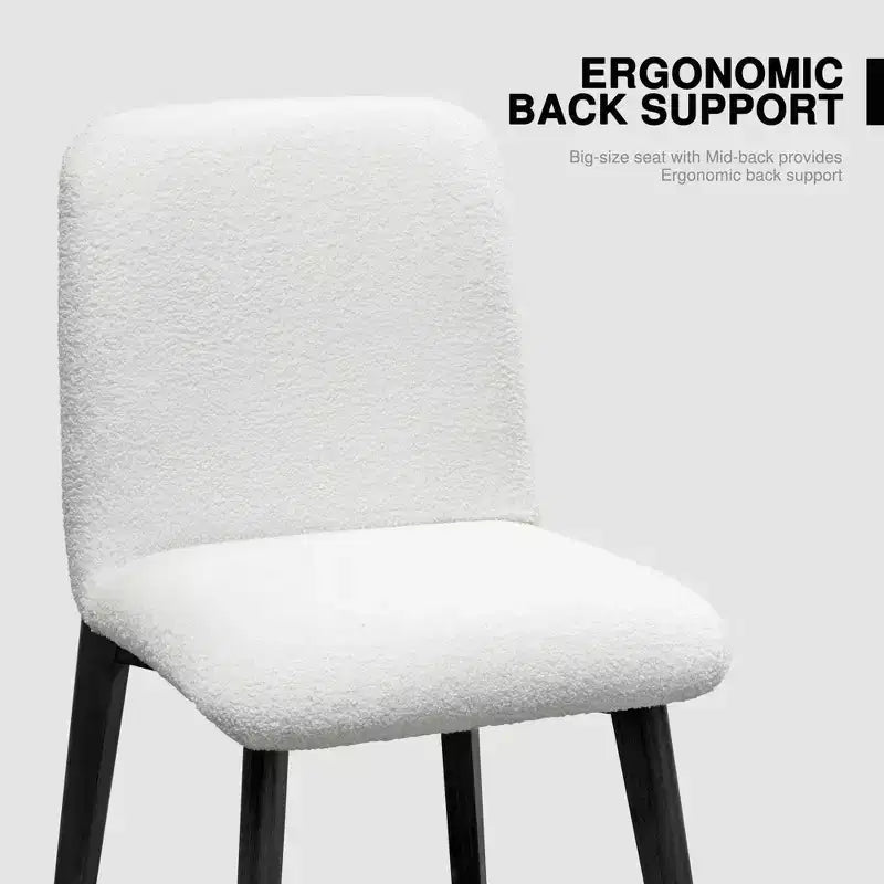 Dining Chair with Natural Wood Legs for Kitchen and Dining Area
