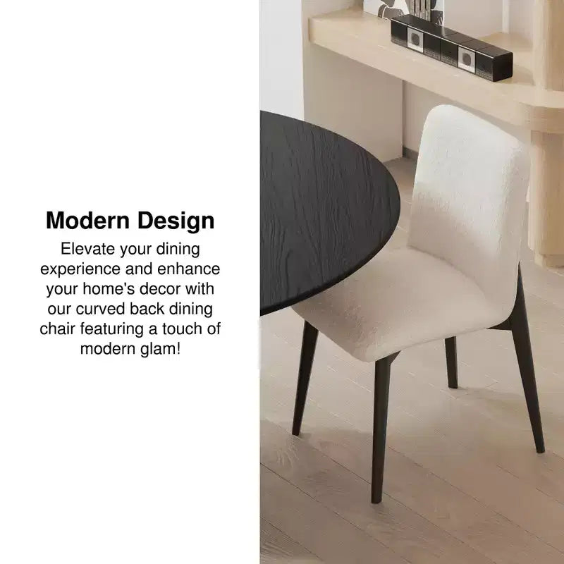 Dining Chair with Natural Wood Legs for Kitchen and Dining Area