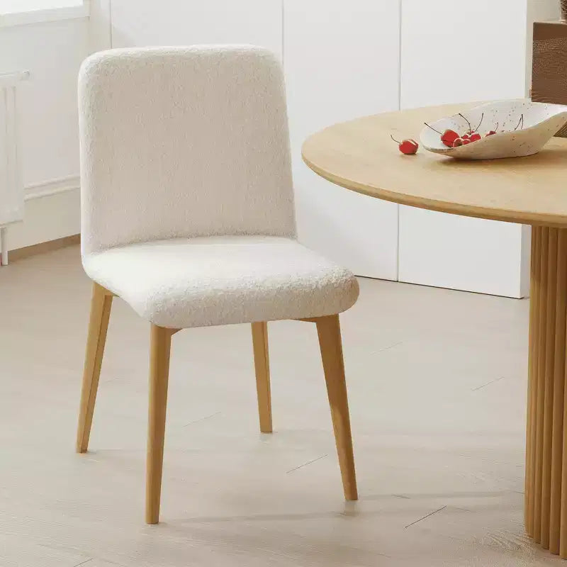 Dining Chair with Natural Wood Legs for Kitchen and Dining Area