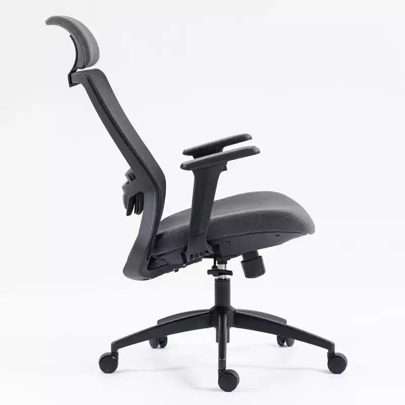 High-Back Mesh Computer Chair with Headrest and Wheels, Desk Chair for Office, Study, Reading Room