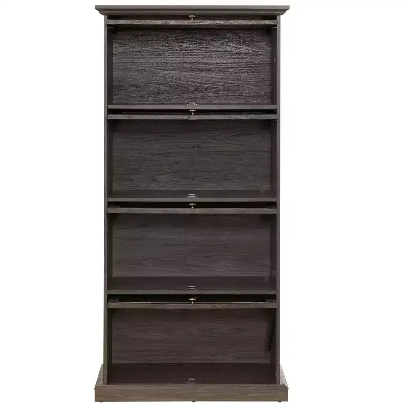 Tall Bookshelf with 4 Shelves, Storage Organizer for Books and CDs, Living Room, Hallway, Office