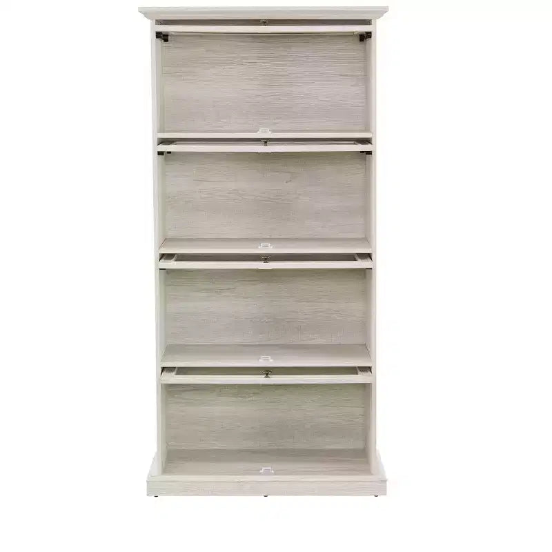 Tall Bookshelf with 4 Shelves, Storage Organizer for Books and CDs, Living Room, Hallway, Office