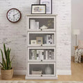Tall Bookshelf with 4 Shelves, Storage Organizer for Books and CDs, Living Room, Hallway, Office