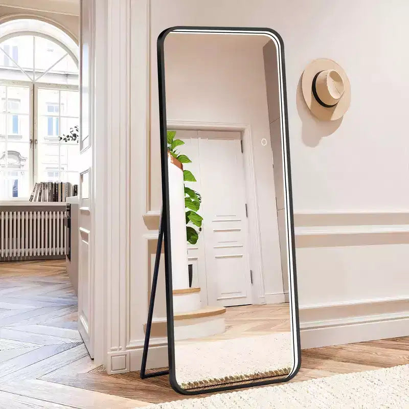 64x17in Modern Full Body Standing Mirror with Hanging Hole, Wall Mirror for Dressing Room, Living Room
