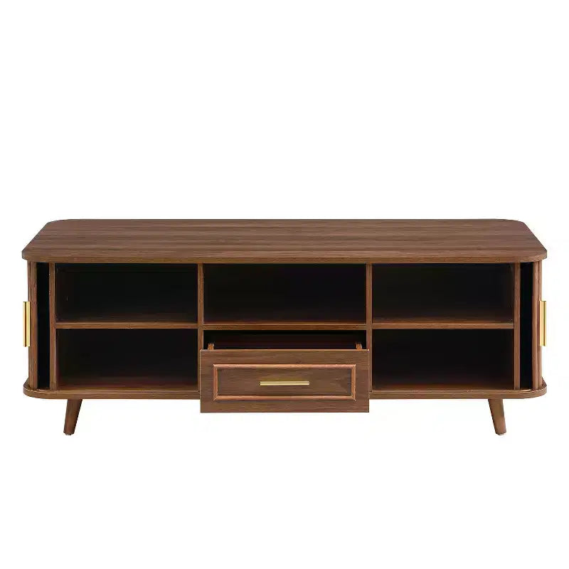Nova Multi-Storage Coffee Table with Sliding Doors and Drawer