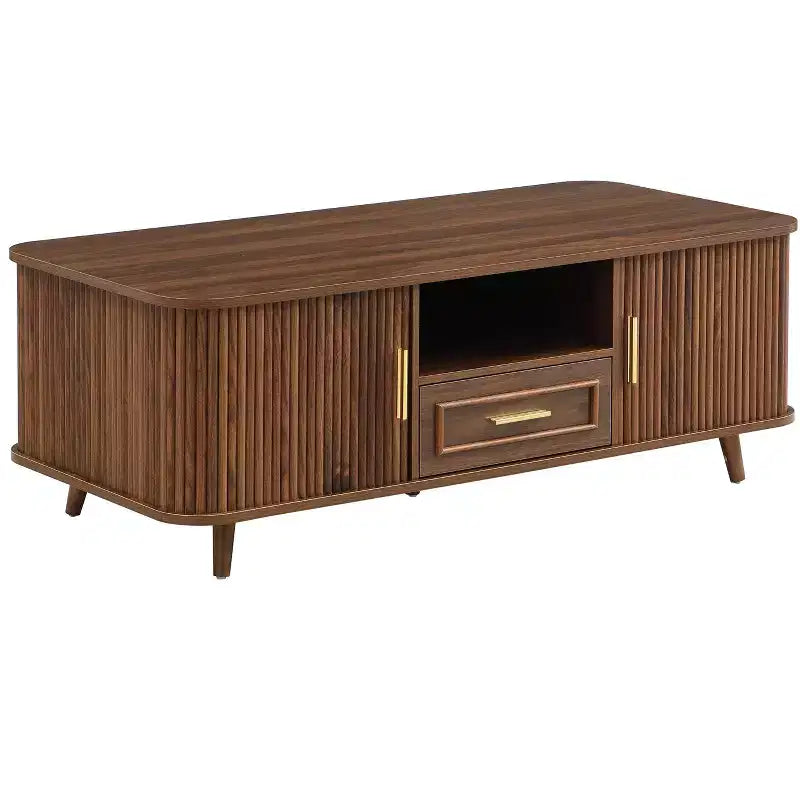 Nova Multi-Storage Coffee Table with Sliding Doors and Drawer