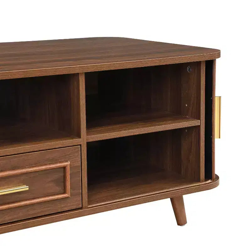 Nova Multi-Storage Coffee Table with Sliding Doors and Drawer