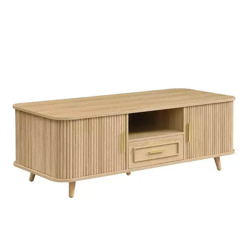 Nova Multi-Storage Coffee Table with Sliding Doors and Drawer