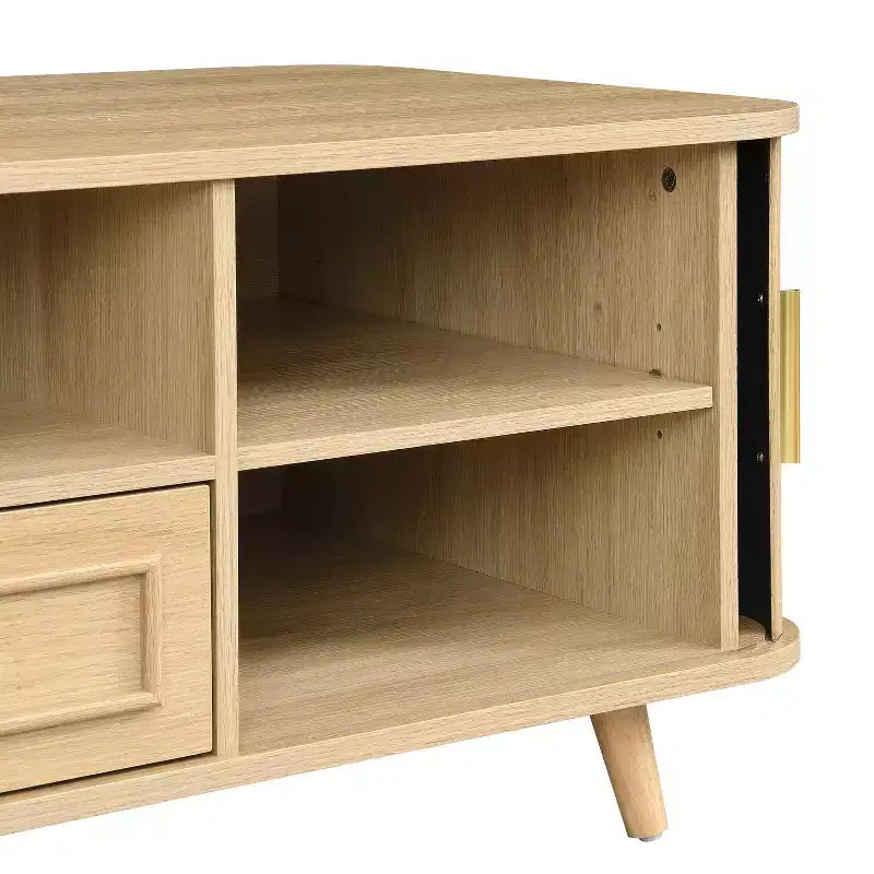 Nova Multi-Storage Coffee Table with Sliding Doors and Drawer