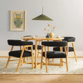 Middlebrook 5-delige eettafelset van massief hout met stoelen van twee materialen