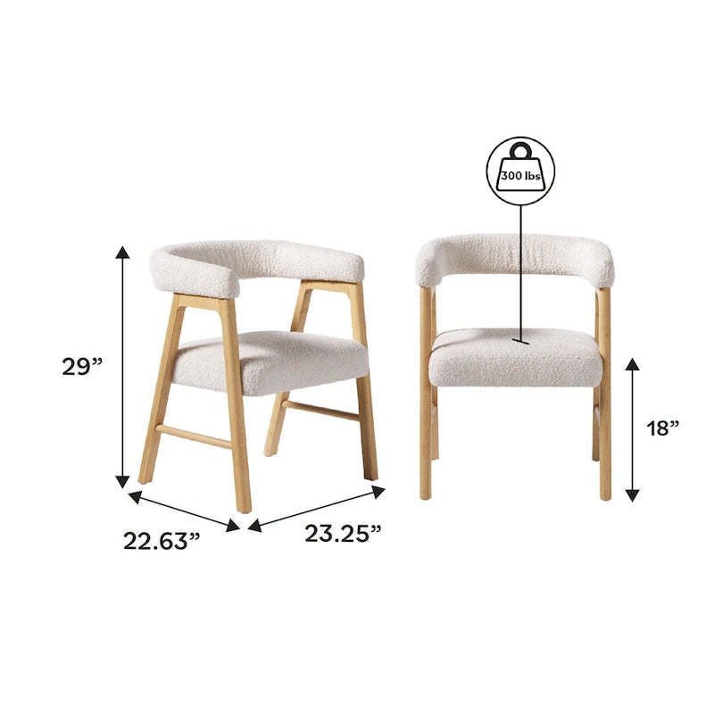 Middlebrook 5-delige eettafelset van massief hout met stoelen van twee materialen