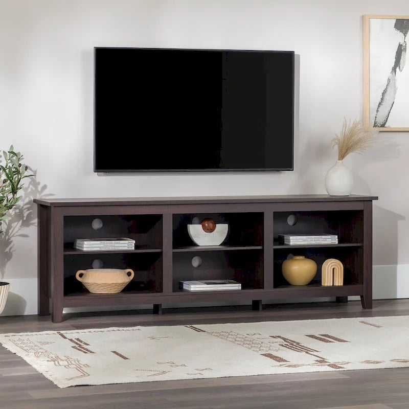 Meuble TV en bois de 70 pouces Middlebrook Designs avec rangement ouvert