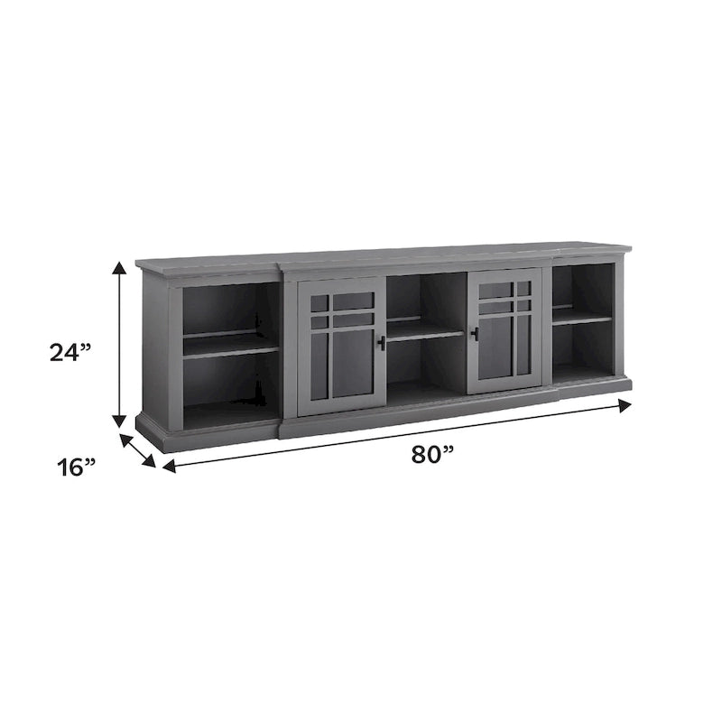 Mobile TV Classic Breakfront Middlebrook da 80 pollici