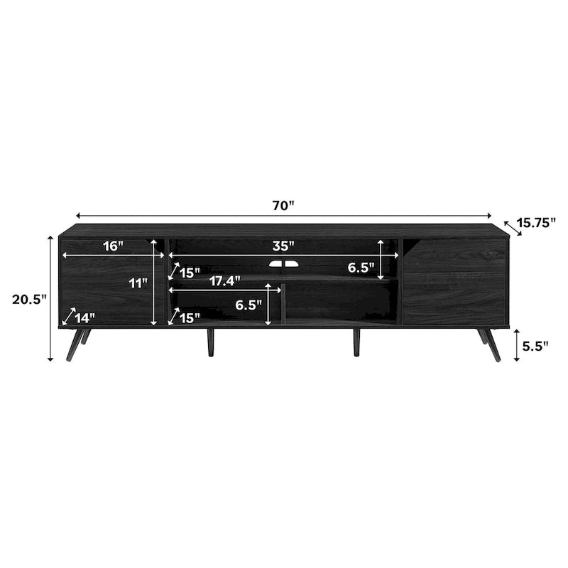 Middlebrook Designs Mid-Century-Moderner 70-Inch-TV-Ständer
