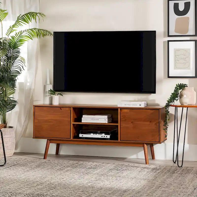 Middlebrook 58-inch Mid-Century Solid Wood TV Stand
