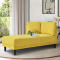 Sofa mit Relaxfunktion aus Leinenstoff im Mid-Century-Stil, gepolsterte Chaiselongue für Innenräume